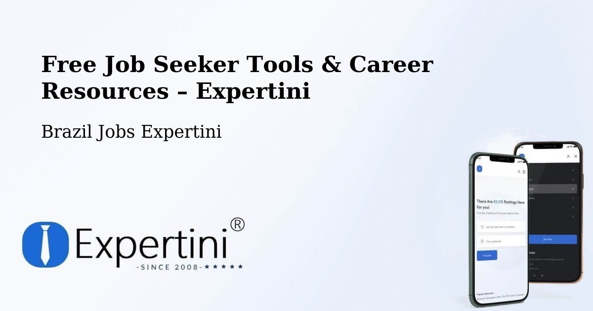 Free Job Seeker Tools & Career Resources – Veredinha - Veredinha, Brazil Jobs Expertini